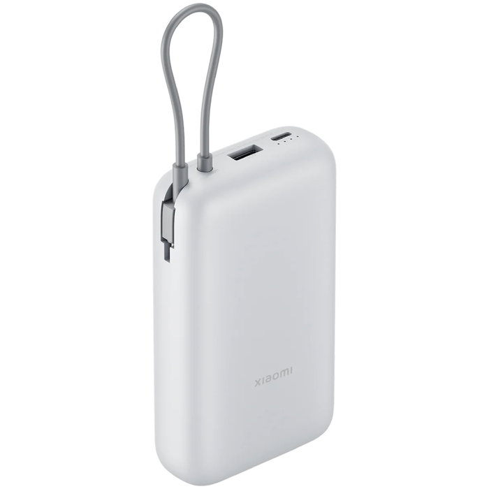 Xiaomi Power Bank 20000 mAh con cable integrado y carga rápida 22,5 W - Blanco